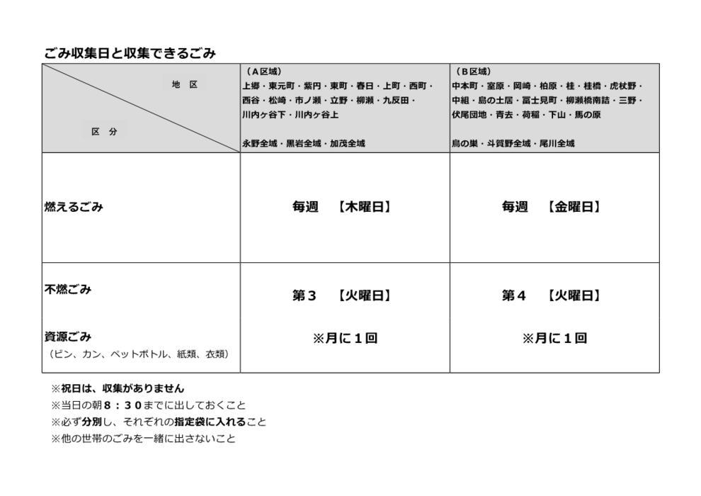 日程表